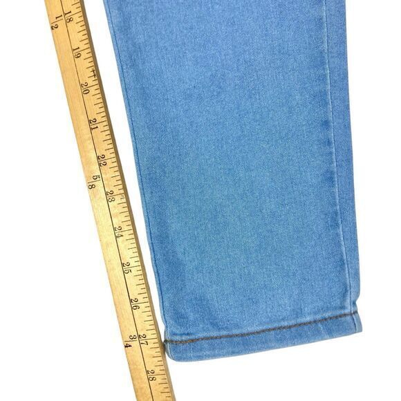 Quarry Core Skinny Ankle Jeans Women 12 Blue Light Wash Push-Up Hi Waisted Chic - Picture 14 of 16